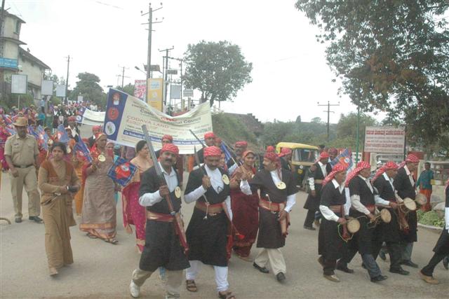 The CNC procession winds its way through Madikeri (Small) CNC celebrates 19th as