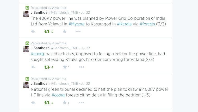 The State Govt Committee gives the Green Light for the 400 KV to pass through Coorg Forests