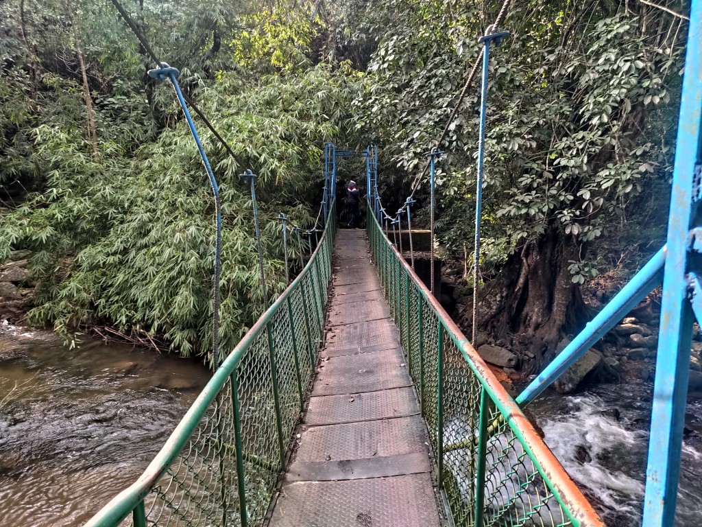 hanging bridge at irpu waterfalls